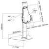 InLine Tablet Countertop Holder Aluminum lockable universal use for 7.9 inch-10.1 inch