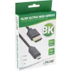 InLine Slim Ultra High Speed HDMI Cable AM/DM 8K4K gold plated black 0.5m