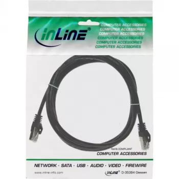 InLine Patch Cable F/UTP Cat.5e black 1.5m