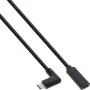 USB 3.2 Gen.1x2 Cable InLine 35782 USB-C male angled / female black 2m