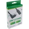 InLine USB 3.2 Gen.1x2 Cable, USB-C male angled / female, black, 0.5m