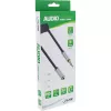 InLine Slim Audio spiral cable 3.5mm male / female, 4-pin, Stereo, 1m