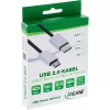 InLine USB 2.0 Cable, USB-C male / Micro-B male, black/alu, flexible, 0.5m