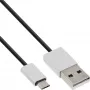 InLine Micro-USB 2.0 Cable, USB Type A / Micro B M/M, black/alu, flexible, 1m