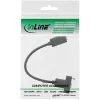 InLine USB 3.2 C female / female with flange cable, black, 0.20m
