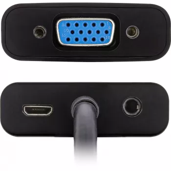 InLine Converter Cable HDMI to VGA with Audio Active Video Converter Black