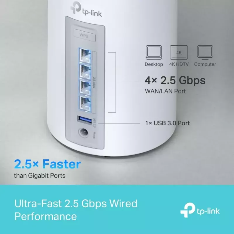 Mesh system TP-Link Deco BE65 Tri-band 2.4 GHz 5 GHz 6 GHz Wi-Fi 7