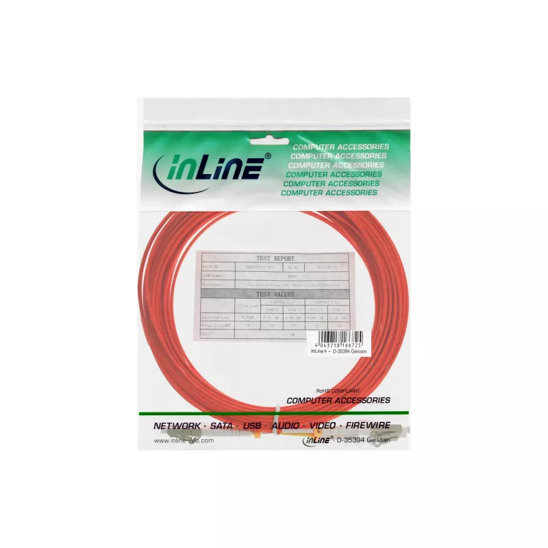 InLine Fiber Optical Duplex Cable LC/LC 62.5/125µm OM1 0.5m