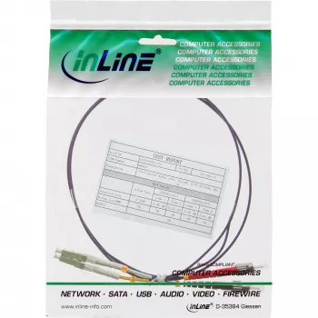 InLine Fiber Optical Duplex Cable LC/ST 50/125µm OM4 0.5m