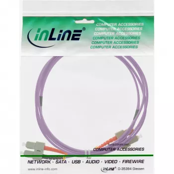 Fiber Optical Duplex Cable SC/SC InLine 83515P 15m OM4 50/125µm