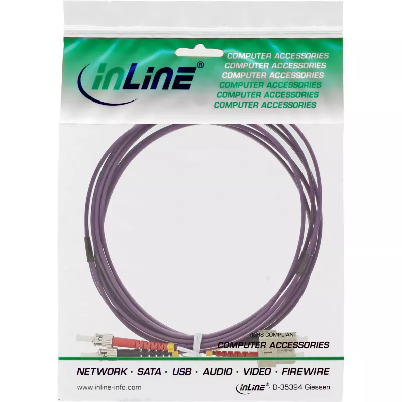 InLine Fiber Optical Duplex Cable SC/ST 50/125µm OM4 7.5m
