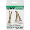 InLine Internal Power Y-Cable 1x 4pin Molex / 2x 4pin Molex angled 0.15m