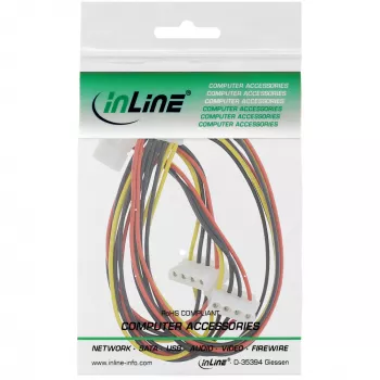 Internal Power Cable InLine 29654A 1x 4pin Molex / 4x 4pin Molex 1m