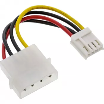 InLine Power Adapter internal 5.25 inch 4pin Molex female / 3.5 inch Floppy male 0.06m