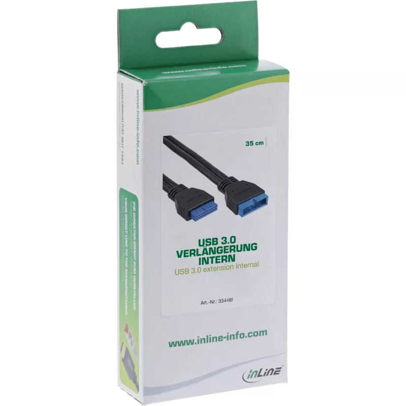 InLine USB 3.0 Extension Internal Header Male/Female 33448I 0.35m