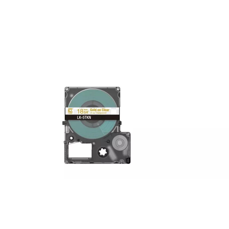 Label Tape Epson LK-5TKN Gold Transparent 1.8 cm Thermal Inkjet