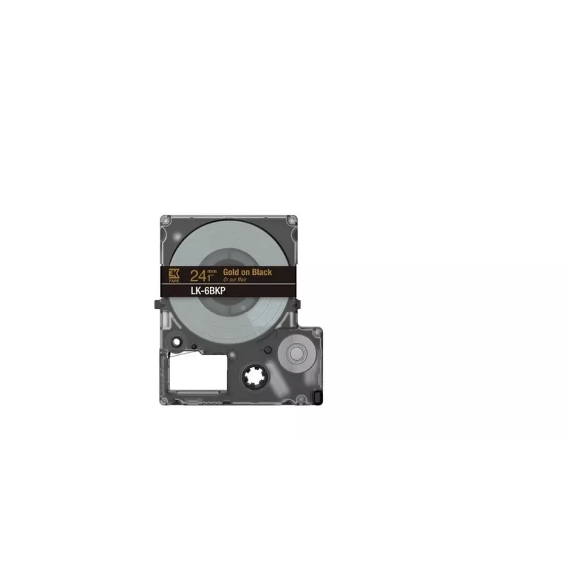 Label Tape Epson LK-6BKP Black Gold 2.4cm Thermal Transfer