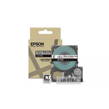 Label Tape Epson LK-5TBJ Black Transparent 1.8 cm