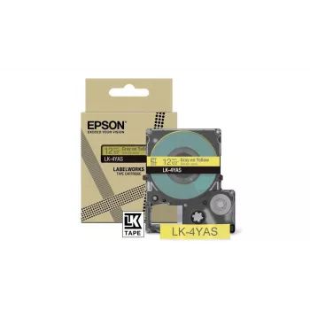Label Tape Epson LK-4YAS Grey Yellow Thermal Transfer 1.2 cm