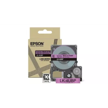 Label Tape Epson LK-4UBP Black Purple Thermal Transfer 1.2 cm