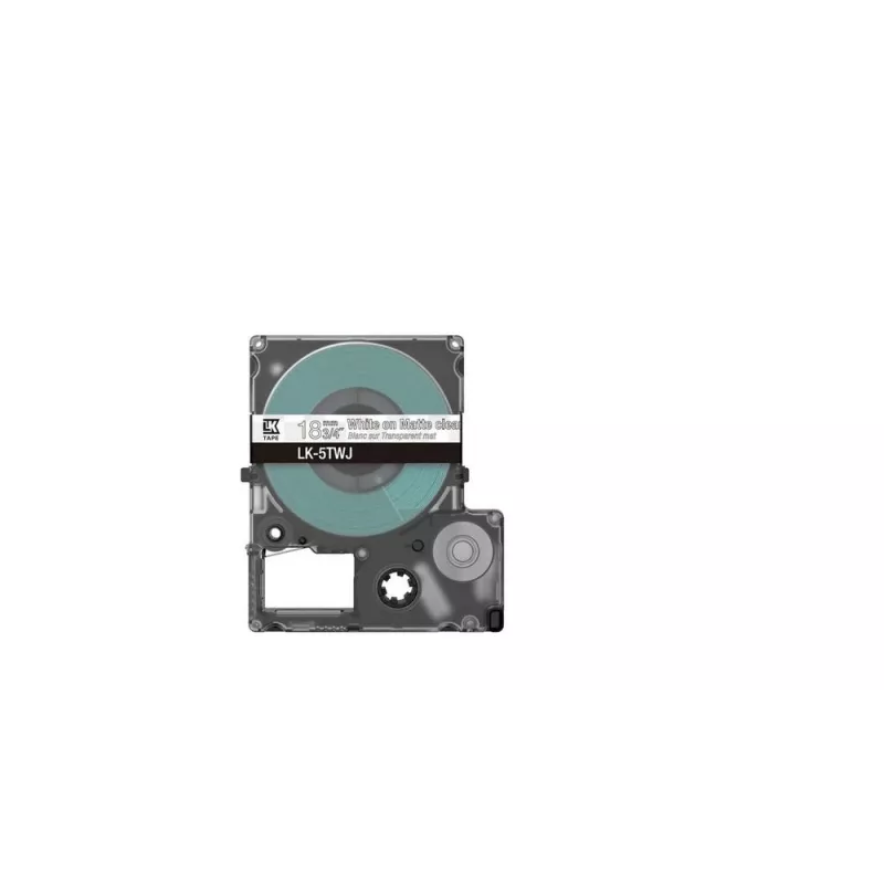 Label Tape Epson LK-5TWJ Transparent White Thermal Transfer 1.8 cm