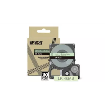 Label Tape Epson LK-4GAS Grey Light Green Thermal Transfer 1.2cm
