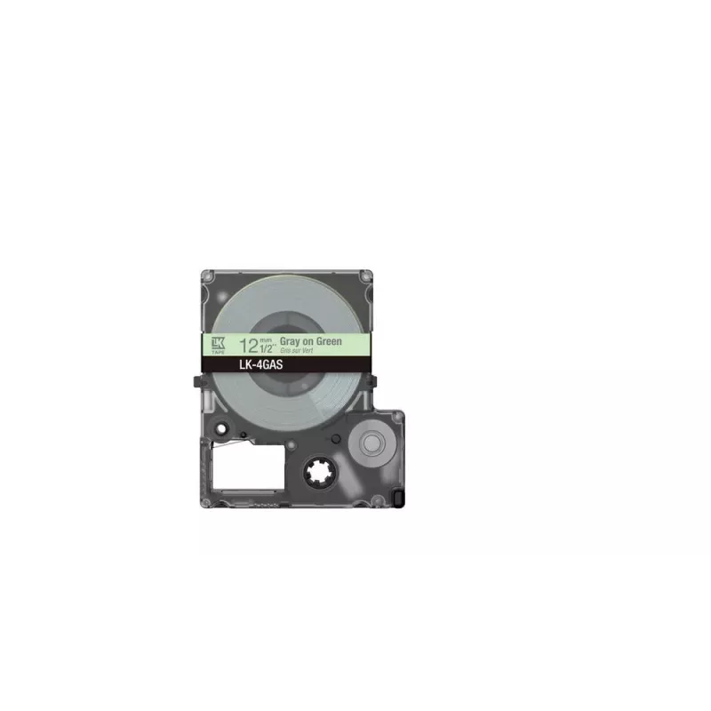 Label Tape Epson LK-4GAS Grey Light Green Thermal Transfer 1.2cm