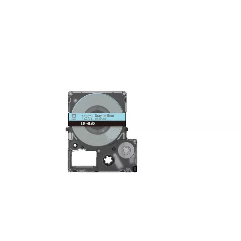 Label Tape Epson LK-4LAS Grey Light Blue Thermal Transfer 1.2 cm