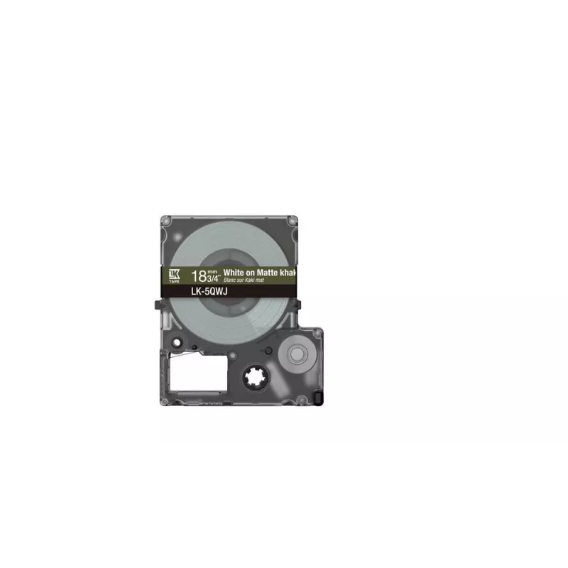 Label Printer Epson LK-5QWJ Khaki White Thermal Transfer 1.8 cm