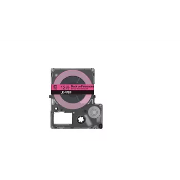Label Tape Epson LK-4PBF Black Pink Thermal Transfer 1.2cm