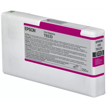 Epson T6533 Vivid Magenta Ink Cartridge (200ml), Vivid magenta, Pigment-based ink, 200 ml, 1 pc(s)