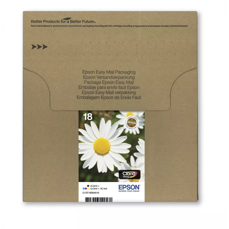 Cartridge Epson T1806 Easy Mail Packaging Black Yellow Cyan Magenta