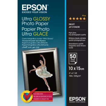 Epson Ultra Glossy Photo Paper - 10x15cm - 50 Sheets