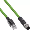InLine Industrial network cable, M12 4-pin D-coded male plug to RJ45, PUR 7.5m