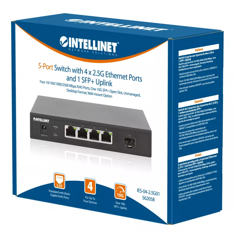 Unmanaged Switch Intellinet 562058 Network Switch Black