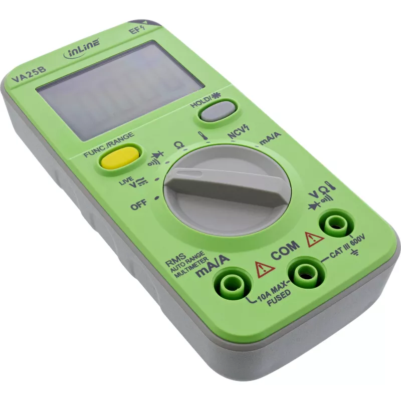 Multimeter InLine 43117A pocket-size auto-range, LCD 44x30 mm, AAA battery, 130x62x27 mm