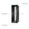 APC NetShelter SX Server Rack Gen 2, 48U, 2258H x 750W x 1200D mm, with Sides, Black