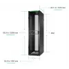 APC NetShelter SX Server Rack Gen 2, 48U, 2258H x 600W x 1070D mm, with Sides, Black