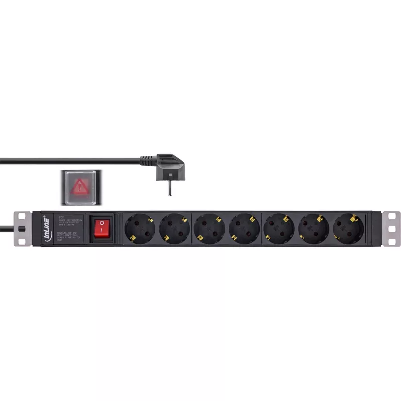 InLine 16411S surge protector Black 7 AC outlet(s) 2 m