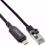 Network Cable InLine 33381A USB-C to RJ45 Cat6 2m Black