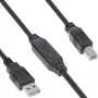InLine USB 2.0 active cable, USB-A male to USB-B male, 7.5m