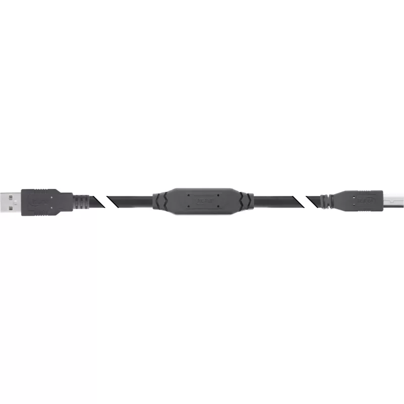 InLine USB 2.0 active cable, USB-A male to USB-B male, 7.5m