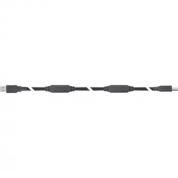 InLine USB 2.0 active cable, USB-A male to USB-B male, 20m, 20 m, USB A, USB B, USB 2.0, 0.48 Gbit/s, Black