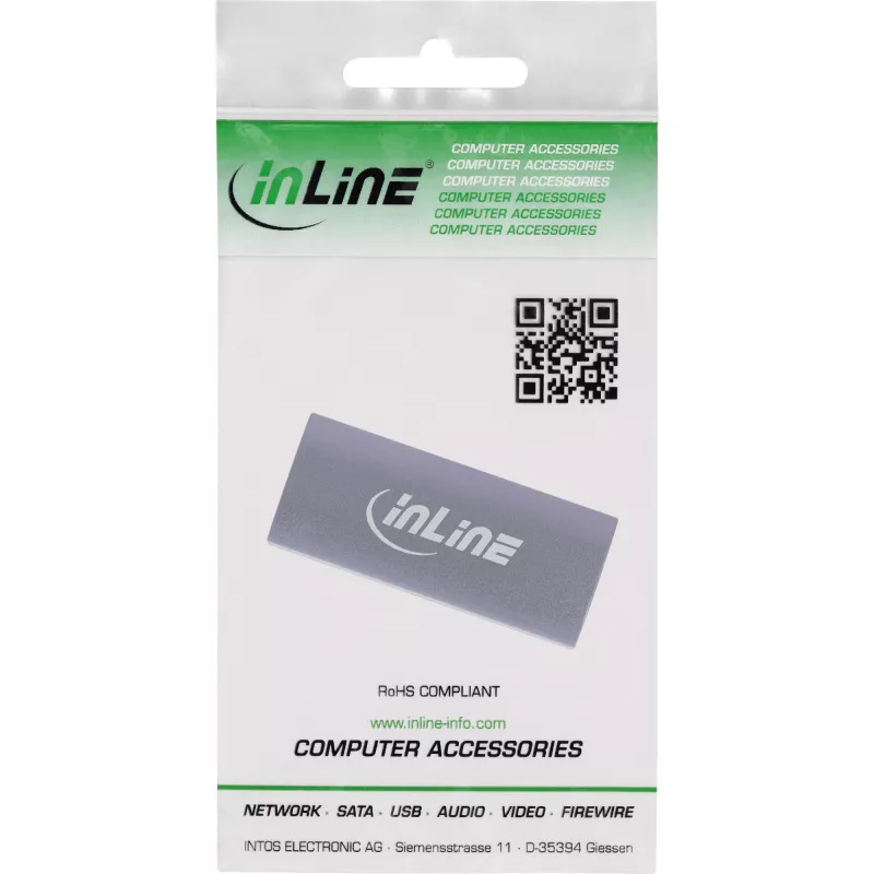USB-C Gender Changer InLine 35900E Grey Connector 1 USB-C Connector 2 USB-C