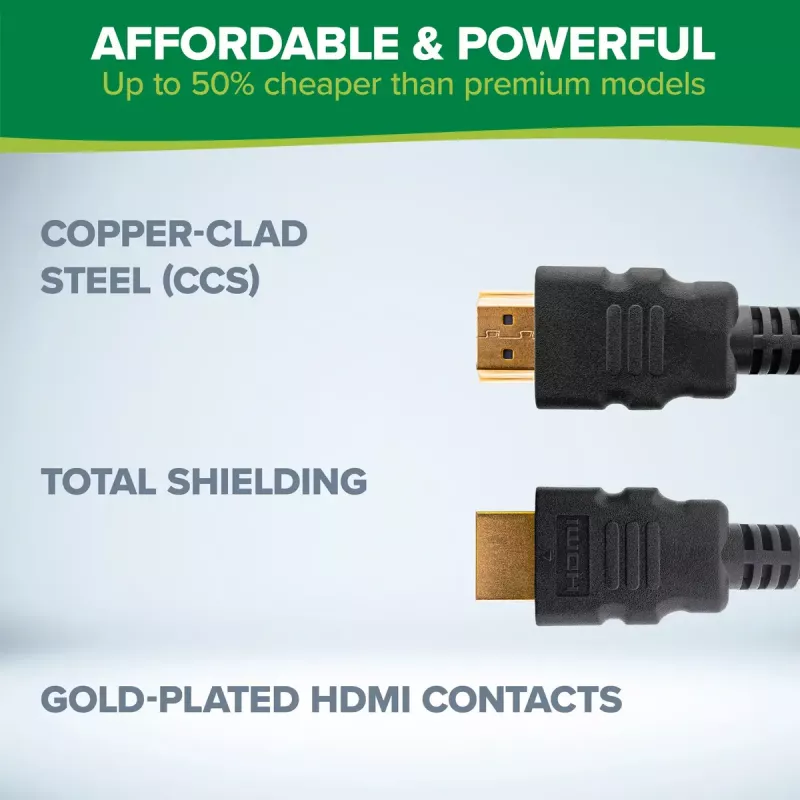 InLine HDMI cable, HDMI High Speed with Ethernet, male / male, black, 3m