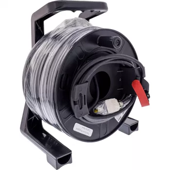 Network cable reel InLine Harting Cat.6A RJ-45 50m Black