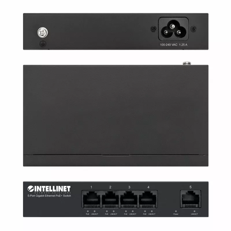 Intellinet 561792 network switch Gigabit Ethernet (10/100/1000) Power over Ethernet (PoE) Black