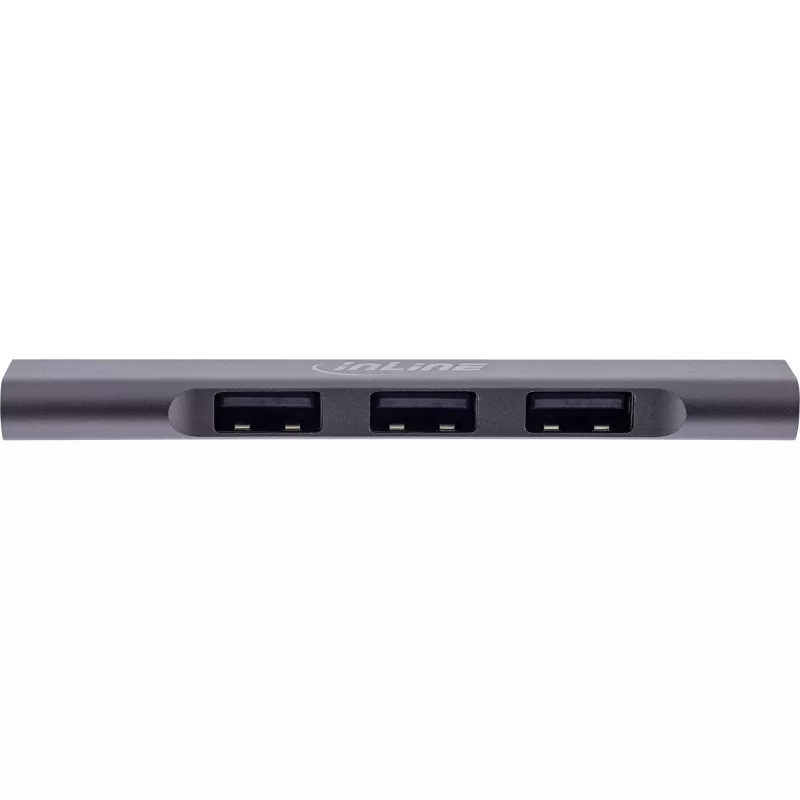 InLine Slim USB-C Hub, 4-port, USB 3.0 + 3x USB 2.0, slim design