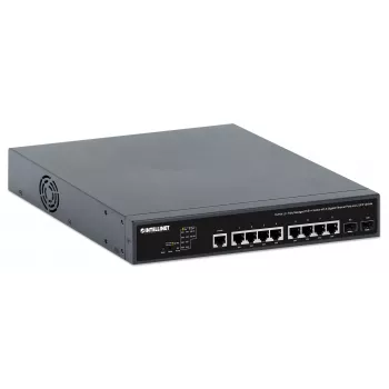 Intellinet 10-Port L2+ Fully Managed PoE++ Switch with 8 Gigabit Ethernet Ports and 2 SFP Uplinks