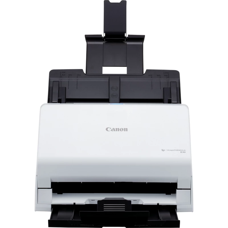 Canon imageFORMULA R30 Driverless Desktop Document Scanner, 216 x 356 mm, 600 x 600 DPI, ADF + Sheet-fed scanner, White, CIS, RGB LED